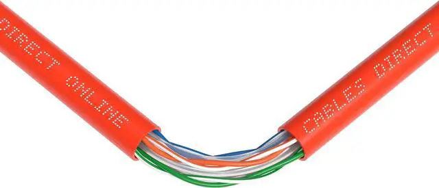 Alt view image 5 of 7 - Cables Direct Online CAT6 1000ft Solid Ethernet LAN Cable Copper Clad Aluminum (CCA) 23AWG High-Speed Network, Gaming, Streaming, and Office Use Red