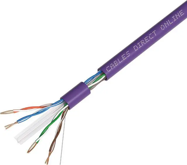 Alt view image 4 of 7 - Cables Direct Online CAT6 1000ft Solid Ethernet LAN Cable Copper Clad Aluminum (CCA) 23AWG High-Speed Network, Gaming, Streaming, and Office Use Purple