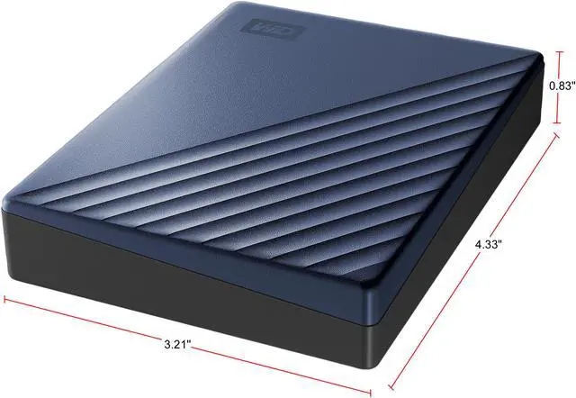 Alt view image 8 of 9 - WD 5TB Blue My Passport Ultra Portable Storage External Hard Drive USB-C for PC/Windows (WDBFTM0050BBL-WESN)