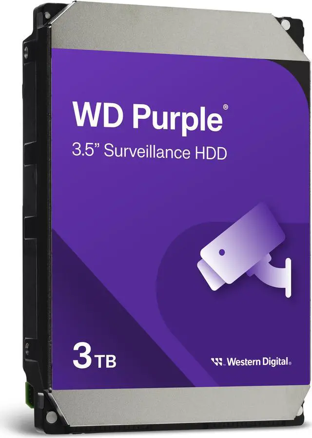 Alt view image 3 of 3 - WD Purple WD33PURZ 3 TB Hard Drive 3.5" Internal SATA SATA/600 5400rpm