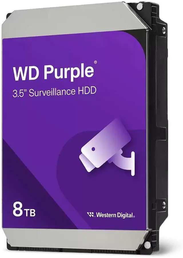 WD Purple 8TB Surveillance Internal Hard Drive HDD - SATA 6Gb/s