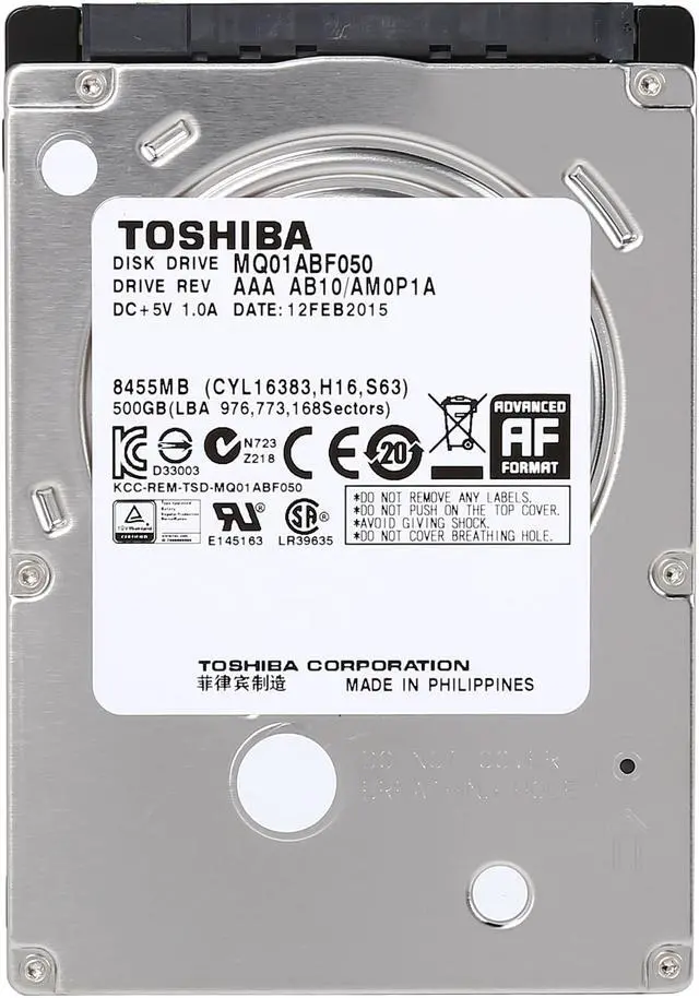 Alt view image 2 of 5 - TOSHIBA MQ01ABF050 500GB SATA 6.0Gb/s 5400 RPM 2.5" Hard Drive