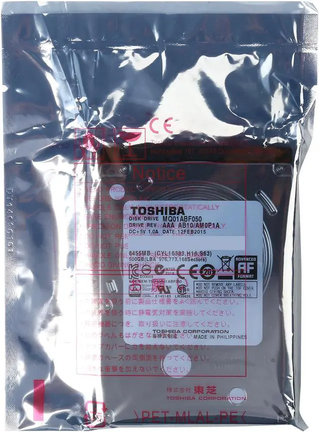 Alt view image 5 of 5 - TOSHIBA MQ01ABF050 500GB SATA 6.0Gb/s 5400 RPM 2.5" Hard Drive