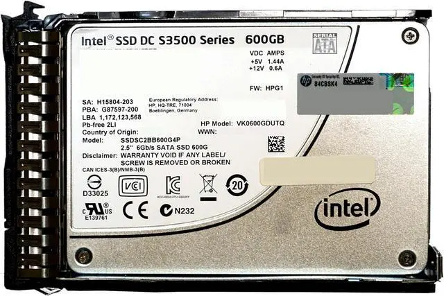 Main image of HP 600GB 6Gbps SATA 3.5'' Solid State Drive (717968-005)