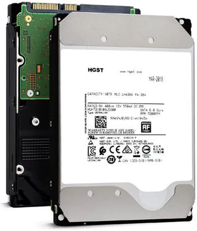 Alt view image 3 of 4 - HGST Ultrastar HE10 | HUH721010ALE600 | 0F27452 | 10TB 7200RPM 256MB Cache SATA 6.0Gb/s 3.5" | Power Disable Feature | Enterprise Hard Drive HDD