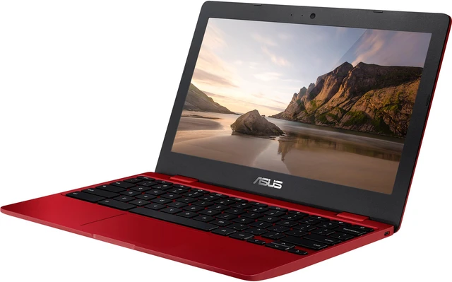 Alt view image 3 of 17 - ASUS Chromebook C223NA-DH02-RD 11.6" HD Display, Intel Dual-Core Celeron N3350 Processor (up to 2.4 GHz) 4 GB RAM, 32 GB eMMC Storage, Red