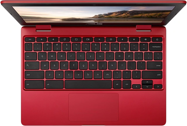 Alt view image 12 of 17 - ASUS Chromebook C223NA-DH02-RD 11.6" HD Display, Intel Dual-Core Celeron N3350 Processor (up to 2.4 GHz) 4 GB RAM, 32 GB eMMC Storage, Red