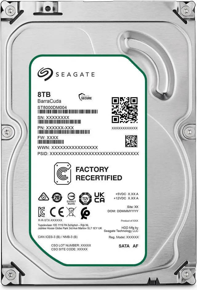 HDD 8TB Seagate Barracuda ST8000DM004 ⑥ Seagate Barracuda ST8000DM004 - hard drive - 8 TB - SATA 6Gb