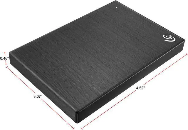Alt view image 3 of 5 - Seagate 2TB Backup Plus Slim Portable Hard Drive USB 3.0 for PC Laptop and MAC, Black (STHN2000400)