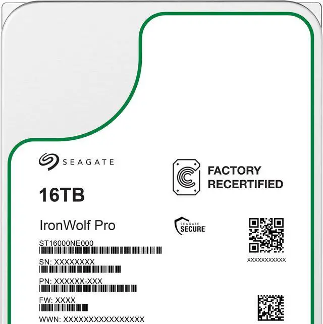 Alt view image 3 of 3 - Seagate IronWolf Pro ST16000NE000 16TB 7200 RPM 256MB Cache SATA 6.0Gb/s CMR 3.5 Inch Internal Hard Drive for RAID, NAS