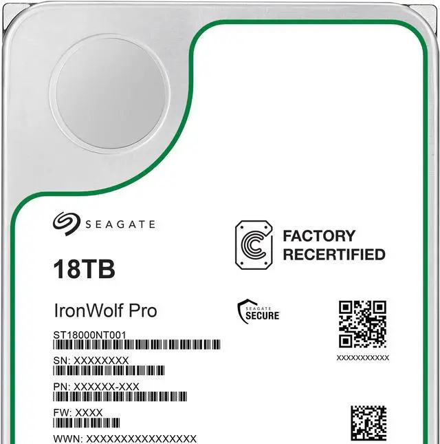 Alt view image 8 of 8 - Seagate IronWolf Pro 18TB SATA 6.0Gb/s ST18000NT001 7200 RPM 256MB Cache 3.5" Internal Enterprise Hard Drive