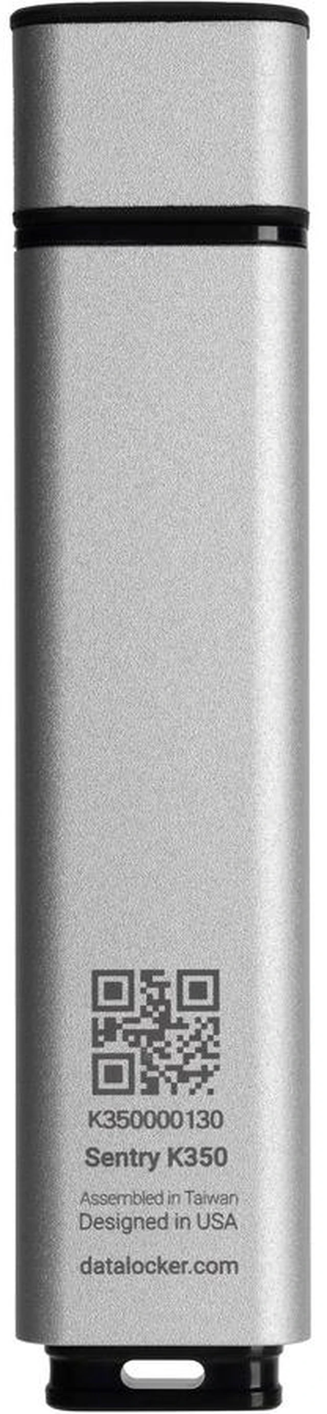 Alt view image 2 of 5 - DataLocker K350 64 GB Encrypted USB Drive - 64 GB - USB 3.2 (Gen 1) Type A, USB 2.0 Type A - 190 MB/s Read Speed - 190 MB/s Write Speed - 256-bit AES - SK350-064-FE