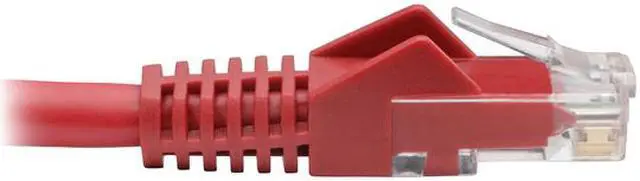 Alt view image 4 of 6 - TRIPP LITE Cat6 Gigabit Ethernet Snagless Molded Patch Cable 24 AWG 550MHz Premium UTP, Red, RJ45 M/M 4' (N201-004-RD)
