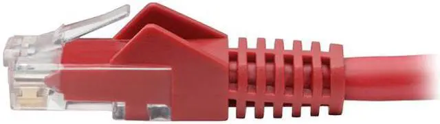 Alt view image 5 of 6 - TRIPP LITE Cat6 Gigabit Ethernet Snagless Molded Patch Cable 24 AWG 550MHz Premium UTP, Red, RJ45 M/M 4' (N201-004-RD)