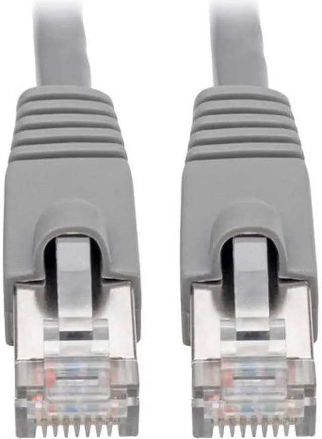Main image of Tripp Lite N262-003-GY Cat6A 10G-Certified Snagless Shielded Stp Network Patch Cable (Rj45 M/M) , Poe, Gray, 3 Ft. - Patch Cable (Dte) - Rj-45 (M) To Rj-45 (M) - 3 Ft - Stp - Cat 6A - Ieee 802.3Af -