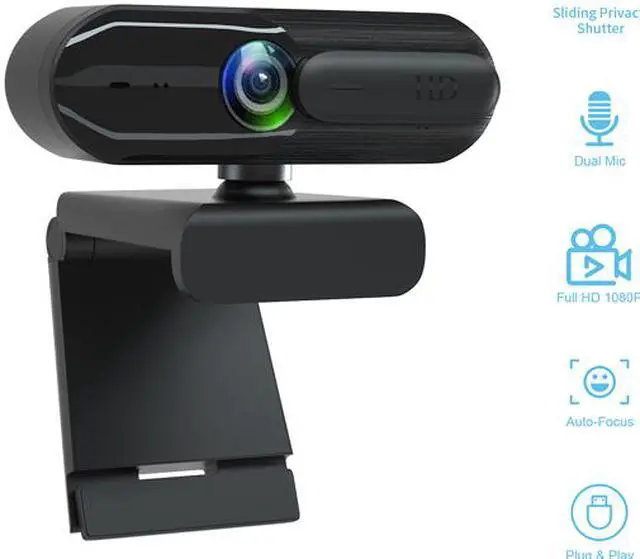 Main image of EACH Full HD Webcam 1080p USB Webcam Autofocus Camera HDR Webcam Widescreen with Privacy Cover Video Calling and Recording for Laptop PC Skype Stream Gaming