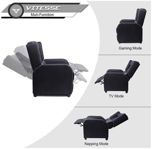 Buy Racing Style Single GamingRecliner Sofa w/ Cushion - Giantex White
