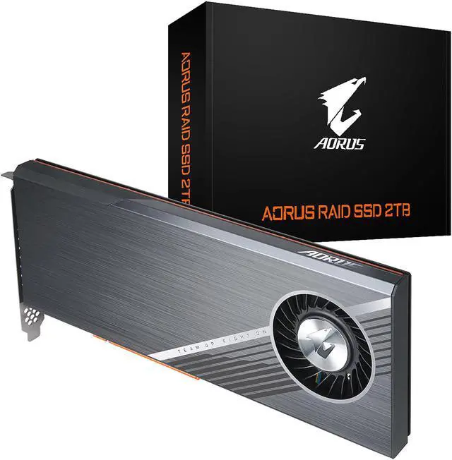 Alt view image 4 of 4 - GIGABYTE AORUS RAID GP-ASACNE2200TTTDA 4 x 512GB PCI-Express 3.0 x8, NVMe 1.3 3D TLC Enterprise Solid State Drive