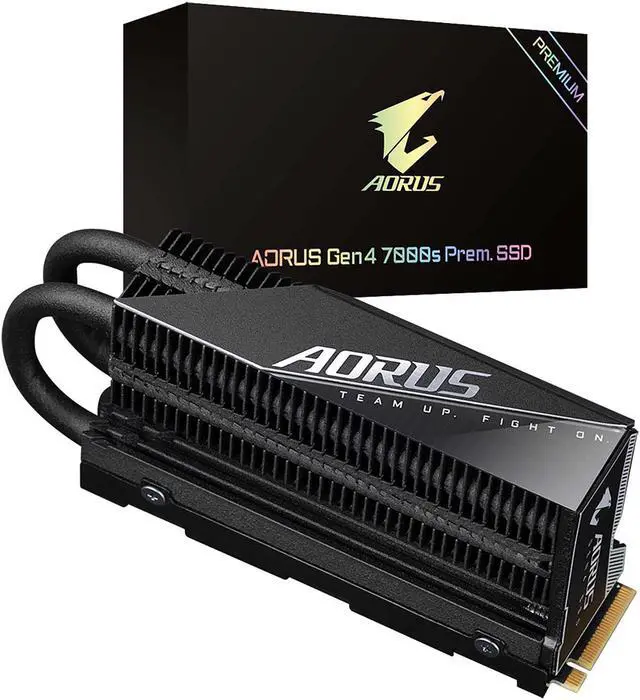 Alt view image 4 of 4 - GIGABYTE AORUS Gen4 7000s Prem. M.2 2280 2TB PCI-Express 4.0 x4, NVMe 1.4 3D TLC Internal Solid State Drive (SSD) GP-AG70S2TB-P