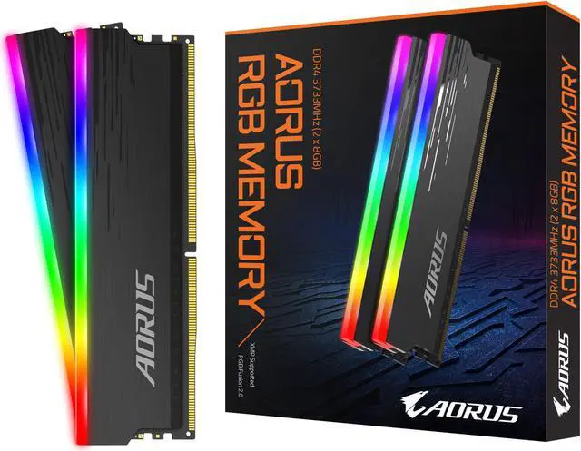Alt view image 5 of 5 - Gigabyte AORUS RGB 16GB (2 x 8GB) 288-Pin PC RAM DDR4 3733 (PC4 29800) Desktop Memory Model GP-ARS16G37