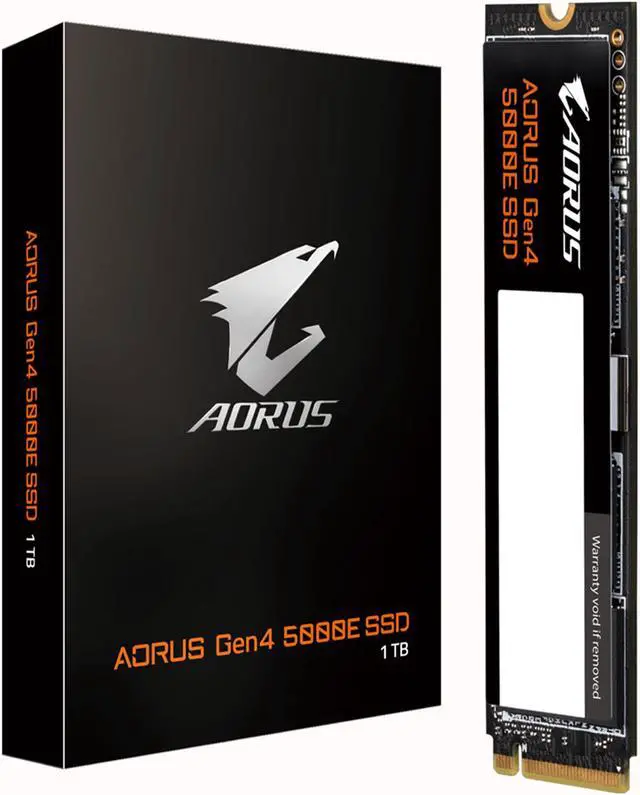 Alt view image 7 of 7 - GIGABYTE AORUS Gen4 5000E M.2 2280 1TB PCI-Express 4.0 x4 3D NAND TLC Internal Solid State Drive (SSD) AG450E1TB-G
