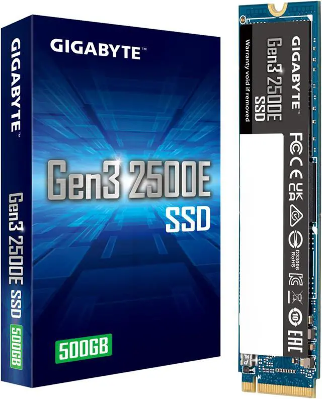 Alt view image 6 of 6 - GIGABYTE Gen3 2500E SSD M.2 2280 500GB PCI-Express 3.0 x4 3D NAND Internal Solid State Drive (SSD) G325E500G