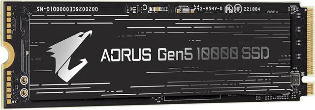 GIGABYTE AORUS Gen5 12000 SSD 1TB PCIe 5.0 NVMe M.2 Internal Solid State  Hard Drive with Read Speed Up to 11700MB/s, Write Speed Up to 9500MB/s,  AG512K1TB 
