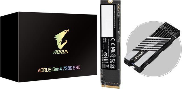Alt view image 4 of 4 - AORUS Gen4 7300 SSD 1TB delivers top-tier performance: sequential read/write speeds up to 7,300/6,000 MB/s. Aim at PC enthusiasts, gamers, and rendering professionals.