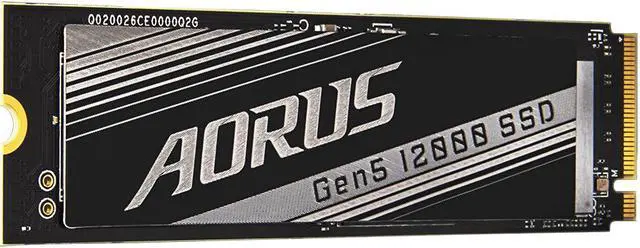 Alt view image 3 of 5 - GIGABYTE AORUS Gen5 SSD 12000 SSD 2TB PCIe 5.0 NVMe M.2 Internal Solid State Hard Drive with Read Speed Up to 12400MB/s, Write Speed Up to 11800MB/s, AG512K2TB