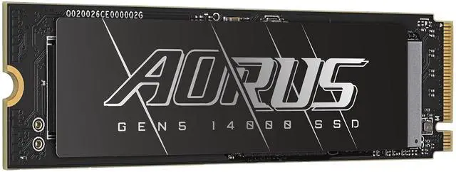 Alt view image 2 of 6 - GIGABYTE AORUS Gen5 14000 SSD 1TB PCIe 5.0 NVMe M.2 Internal Solid State Hard Drive with Read Speed Up to 12400MB/s, Write Speed Up to 11800MB/s, AG512K1TB
