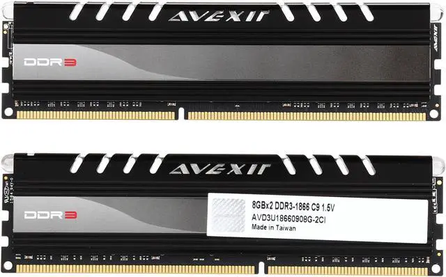 Alt view image 3 of 4 - Avexir Core Series 16GB (2 x 8GB) DDR3 1866 (PC3 14900) Desktop Memory Model AVD3U18660908G-2CI