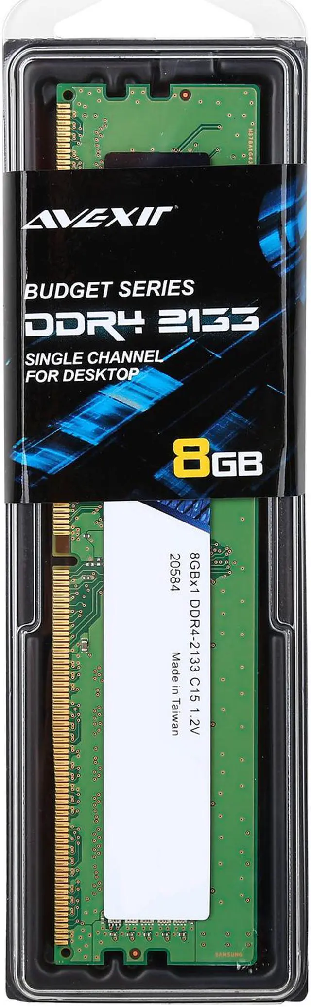 Alt view image 3 of 3 - Avexir Budget Series 8GB DDR4 2133 (PC4 17060) Desktop Memory Model AVD4U21331508G-1BW