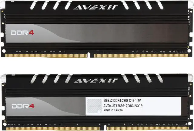 Alt view image 3 of 4 - Avexir Core Series 16GB (2 x 8GB) DDR4 2666 (PC4 21300) Desktop Memory Model AVD4UZ126661708G-2COR