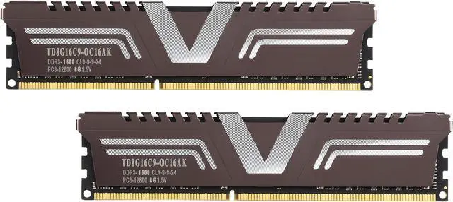 Main image of V-Color OC Series 16GB (2 x 8GB) DDR3 1600 (PC3 12800) Desktop Memory Model TD8G16C9-OC16AK