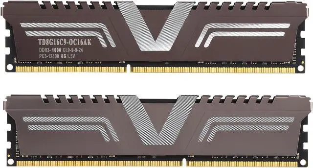 Alt view image 2 of 3 - V-Color OC Series 16GB (2 x 8GB) DDR3 1600 (PC3 12800) Desktop Memory Model TD8G16C9-OC16AK