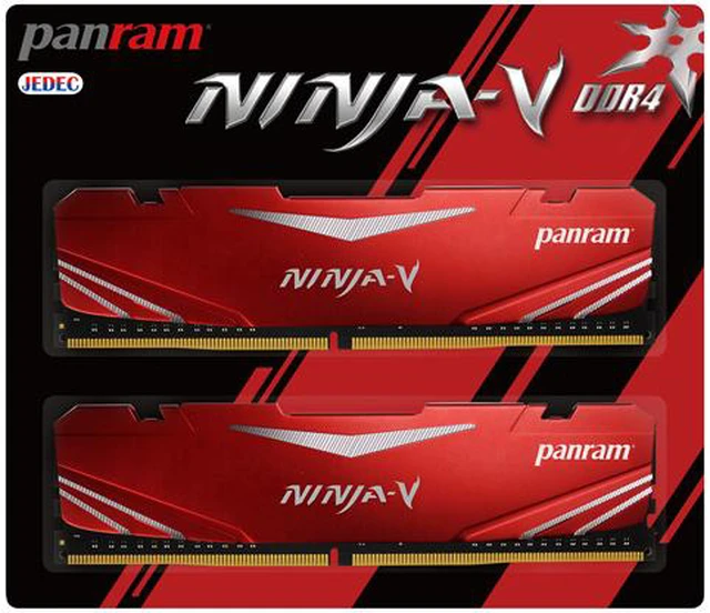 Alt view image 4 of 4 - PANRAM Ninja-V 16GB (2 x 8GB) DDR4 3000 (PC4 24000) Desktop Memory Model PUD43000C168G2NJR