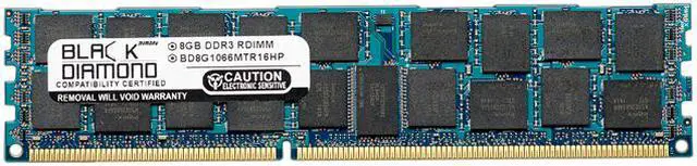 Main image of Black Diamond Memory 8GB 240-Pin DDR3 SDRAM ECC Registered DDR3 1066 (PC3 8500) System Specific Memory Model BD8G1066MTR16HP