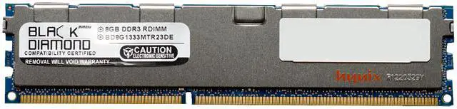 Main image of Black Diamond Memory 8GB 240-Pin DDR3 SDRAM ECC Registered DDR3 1333 (PC3 10600) System Specific Memory Model BD8G1333MTR23DE