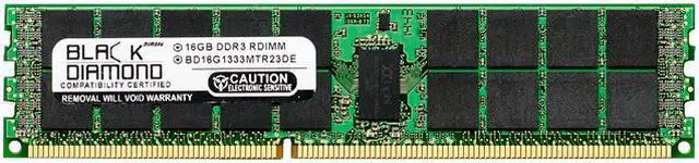 Main image of Black Diamond Memory 16GB ECC Registered DDR3 1333 (PC3 10600) System Specific Memory Model BD16G1333MTR23DE