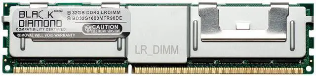 Main image of Black Diamond Memory 32GB ECC Load Reduced DDR3L 1600 (PC3L 12800) System Specific Memory Model BD32G1600MTR96DE
