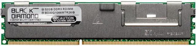 Main image of Black Diamond Memory 32GB ECC Registered DDR3 1066 (PC3 8500) System Specific Memory Model BD32G1066MTR26IB