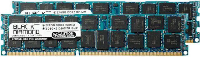 Main image of Black Diamond Memory 16GB (2 x 8GB) 240-Pin DDR3 SDRAM ECC Registered DDR3 1066 (PC3 8500) System Specific Memory Model BD8GX21066MTR16HP