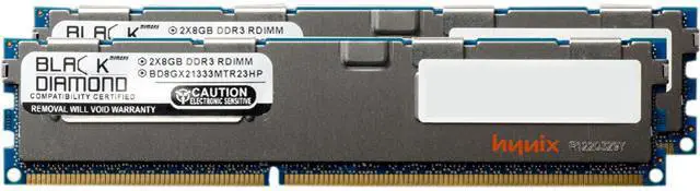 Main image of Black Diamond Memory 16GB (2 x 8GB) 240-Pin DDR3 SDRAM ECC Registered DDR3 1333 (PC3 10600) System Specific Memory Model BD8GX21333MTR23HP