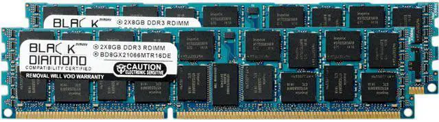 Main image of Black Diamond Memory 16GB (2 x 8GB) 240-Pin DDR3 SDRAM ECC Registered DDR3 1066 (PC3 8500) System Specific Memory Model BD8GX21066MTR16DE