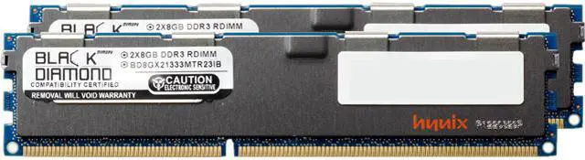 Main image of Black Diamond Memory 16GB (2 x 8GB) ECC Registered DDR3 1333 (PC3 10600) System Specific Memory Model BD8GX21333MTR23IB