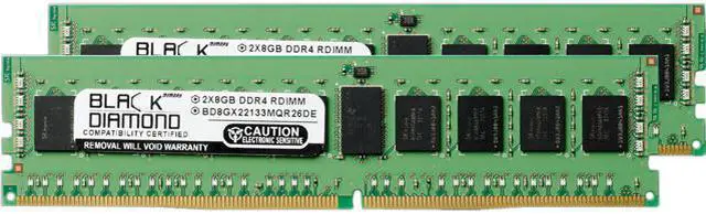 Main image of Black Diamond Memory 16GB (2 x 8GB) 288-Pin DDR4 SDRAM ECC Registered DDR4 2133 (PC4 17000) System Specific Memory Model BD8GX22133MQR26DE