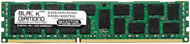 Main image of Black Diamond Server Memory 8GB 240-Pin DDR3 SDRAM ECC Registered DDR3 1600 (PC3 12800) Model BD8G1600MTR23