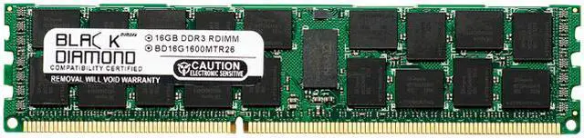 Main image of Black Diamond Server Memory 16GB 240-Pin DDR3 SDRAM ECC Registered DDR3 1600 (PC3 12800) Model BD16G1600MTR26