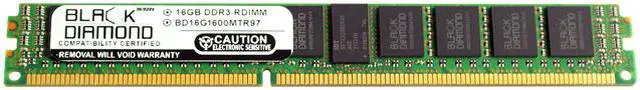 Main image of Black Diamond Memory VLP 16GB ECC Registered DDR3 1600 (PC3 12800) Server Memory Model BD16G1600MTR97