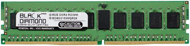 Main image of Black Diamond Memory 8GB ECC Registered DDR4 2133 (PC4 17000) Server Memory Model BD8G2133MQR26